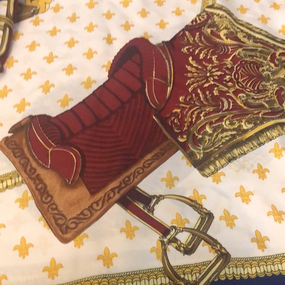 Equestrian large square scarf - Picture 3 of 5